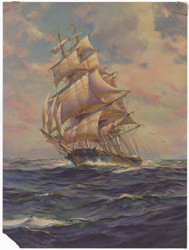 Vintage prints of sailing, ships, boat, marine views